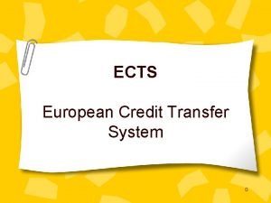 ECTS European Credit Transfer System 0 ECTS Was