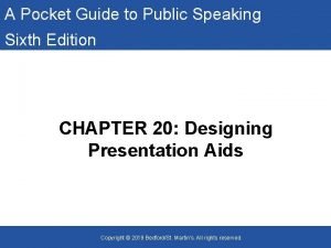 A pocket guide to public speaking 6th edition