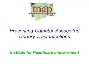 Preventing CatheterAssociated Urinary Tract Infections Institute for Healthcare