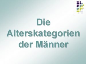 Die Alterskategorien der Mnner Wissenschaftler haben eine Studie