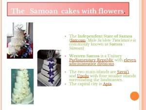 Samoan cakes