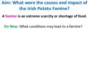 Aim What were the causes and impact of