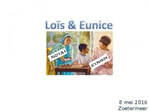 Los Eunice 8 mei 2016 Zoetermeer Handelingen 16