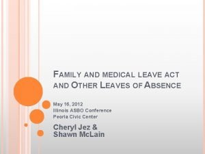 FAMILY AND MEDICAL LEAVE ACT AND OTHER LEAVES