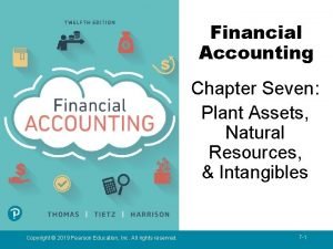 1 Financial Accounting Chapter Seven Plant Assets Natural