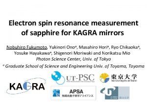 Electron spin resonance takes in