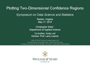 Plotting TwoDimensional Confidence Regions Symposium on Data Science