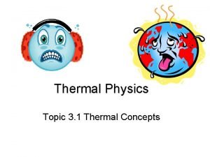 Thermal Physics Topic 3 1 Thermal Concepts Temperature