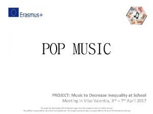 Pop music project