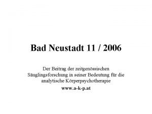 Bad Neustadt 11 2006 Der Beitrag der zeitgenssischen