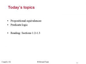 Predicate logic equivalence