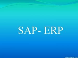 SAP ERP www sapendusers com What is ERP