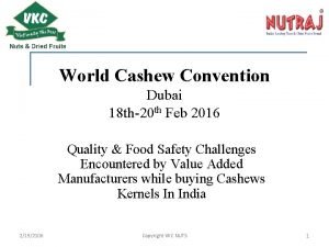 World cashew conference