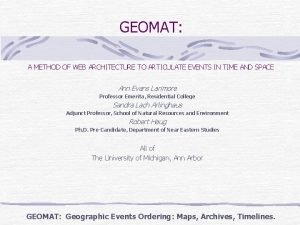 GEOMAT A METHOD OF WEB ARCHITECTURE TO ARTICULATE