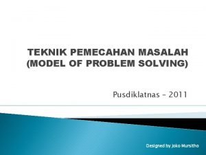 Teknik pemecahan masalah