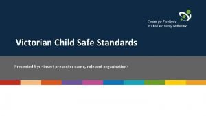 Victorian child safe standards poster