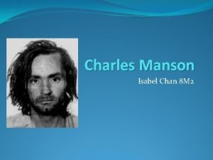 Charles manson charles luther manson