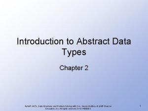Introduction to Abstract Data Types Chapter 2 Nyhoff