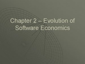 Evolution of software economics