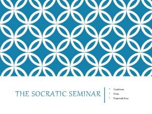 Socratic seminar ground rules