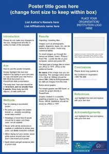 Poster presentation size