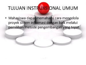 TUJUAN INSTRUKSIONAL UMUM Mahasiswa dapat memahami cara mengelola