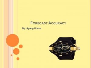 How to calculate forecast accuracy