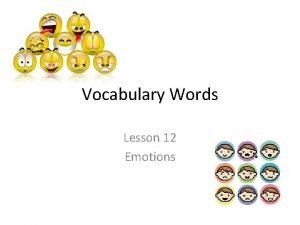 Vocabulary Words Lesson 12 Emotions Agape Adjective Wonderstruck