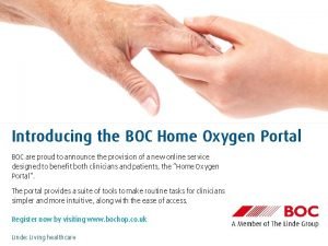 Boc home oxygen portal