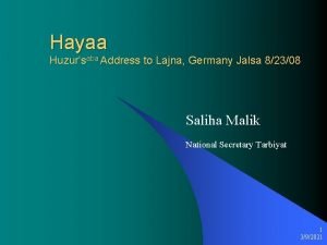 Hayaa Huzursaba Address to Lajna Germany Jalsa 82308