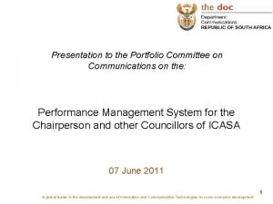 Portfolio committee on communications