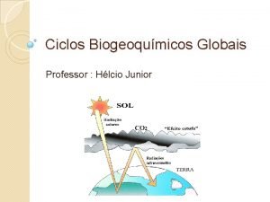 Ciclos Biogeoqumicos Globais Professor Hlcio Junior Os nutrientes