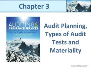 Types of audit tests