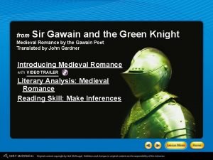 from Sir Gawain and the Green Knight Medieval