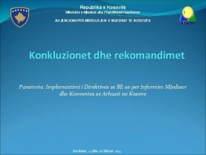 Ministria e mjedisit dhe planifikimit hapsinor kosove