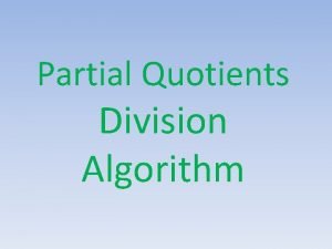 Partial quotients