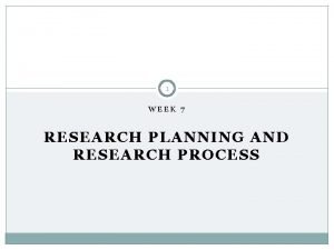 Stage of research process