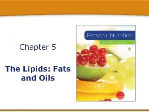 Lipids vs fats