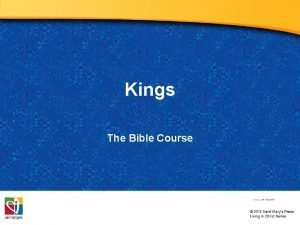 Kings The Bible Course Document TX 001079 Following