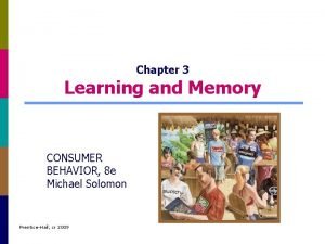 Consumer learning and memory