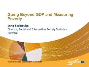 Going Beyond GDP and Measuring Poverty Inna teinbuka