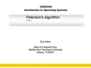 Peterson algorithm in os