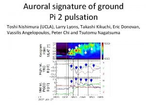 Auroral signature of ground Pi 2 pulsation Toshi