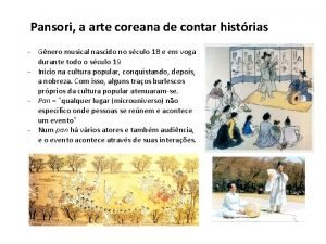 Pansori a arte coreana de contar histrias Gnero