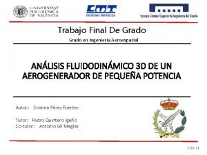 Trabajo Final De Grado en Ingeniera Aeroespacial ANLISIS