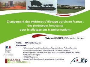 Changement des systmes dlevage porcin en France des