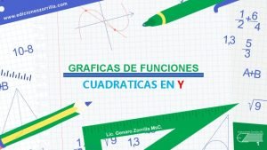 GRAFICAS DE FUNCIONES CUADRATICAS EN Y 1 Funciones