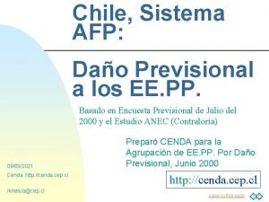 Chile Sistema AFP Dao Previsional a los EE