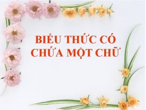 BIU THC C CHA MT CH Lan c