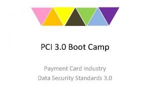 PCI 3 0 Boot Camp Payment Card Industry